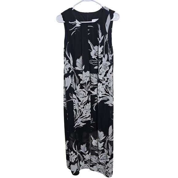 Joseph Ribkoff Sheath Dress Semi Sheer Floral Overlay Size 10 Floral (855) - Picture 4 of 10